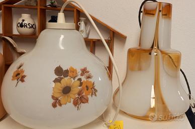 Lampadari vintage probabilmente in vetro di Murano