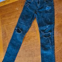 Jeans neri skinny strappati Calliope Denim