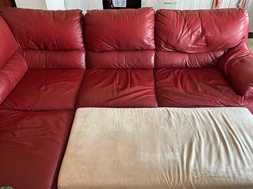 Divano letto in pelle