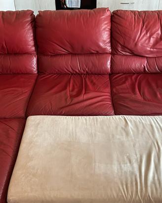 Divano letto in pelle