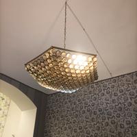 lampadario ottone nello stile viabizzuno cristallo