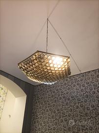 lampadario ottone nello stile viabizzuno cristallo