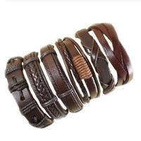 10 PEZZI BRACCIALE MISTI UOMO DONNA PELLE CUOIO