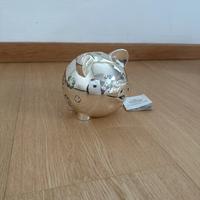 Maialino salvadanaio placcato argento