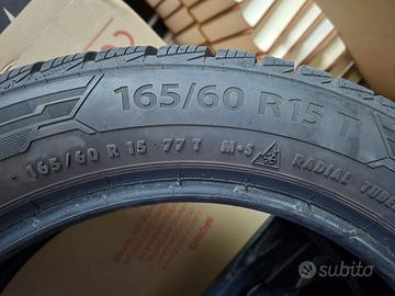 4 gomme termiche 165/60 R15 usate su Toyota Aygo