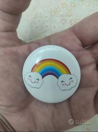 Spilla arcobaleno nuvola kawaii pin