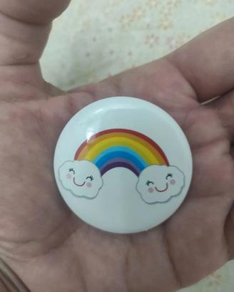 Spilla arcobaleno nuvola kawaii pin
