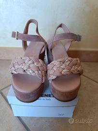 Zatteroni rosa cipria in pelle 