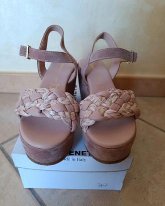 Zatteroni rosa cipria in pelle 