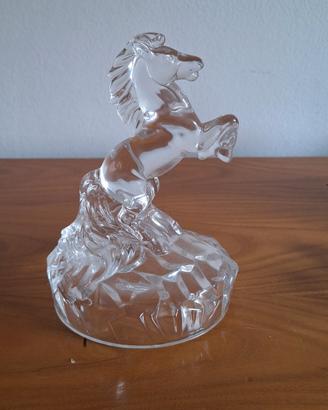 Statuetta Cavallo Rampante in Cristallo RCR 