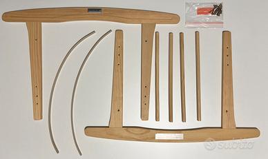 Supporto navicella in legno effetto dondolo