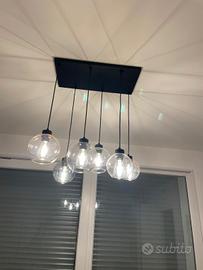Lampadario a sospensione Cubus, 74 cm, 6 luci