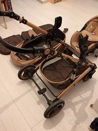 Passeggino trio 3 in 1 Yazoco color cachi 