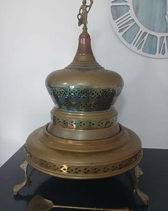 Grande Braciere Antico a Campana 75cm Ottone e Ram