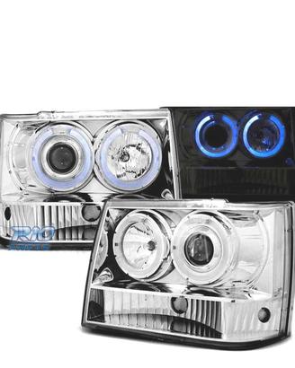 FARI JEEP GRAND CHEROKEE 93-98 OCCHI ANGEL CROMATI