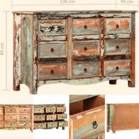 Tavolo e cassettiera massello retró vintage