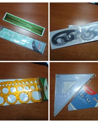 Set Disegno Tecnico - Squadre, Curve, Mascherine