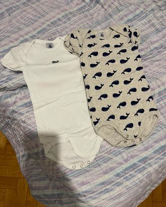 8 body Petit Bateau manica corta   36m/95 cm