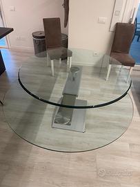 Tavolo living in vetro cristallo moderno design