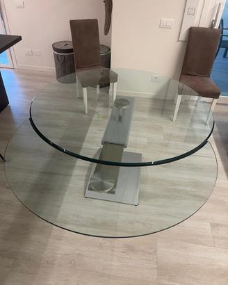 Tavolo living in vetro cristallo moderno design