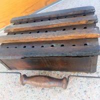 Scaldino braciere legno e lamiera primi 900