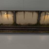 Diorama plastico espositore Ferroviario FS 1/87