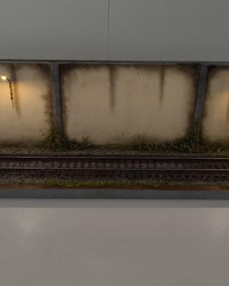 Diorama plastico espositore Ferroviario FS 1/87