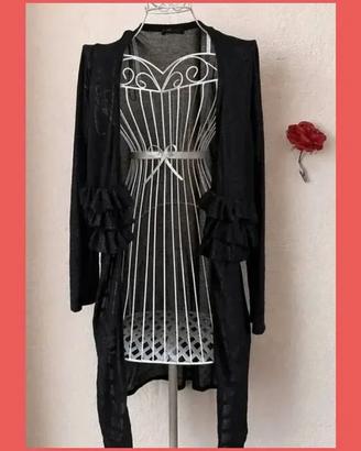 Long black cardigan