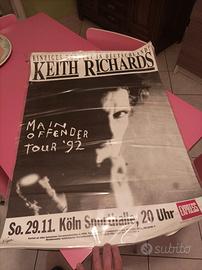 Keith Richards poster Main Offender Tour 1992