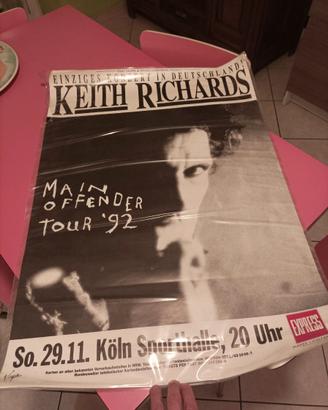 Keith Richards poster Main Offender Tour 1992