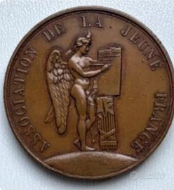 BRONZO rara moneta medaglia francese 1833