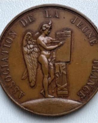 BRONZO rara moneta medaglia francese 1833