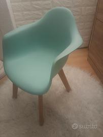 seggiolina bimbi verde acqua