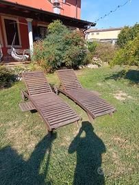 sdraio di legno da giardino 