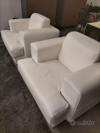 COPPIA DI POLTRONE VERA PELLE - BERLONI