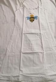 Vestitino bianco con bretelline taglia S 