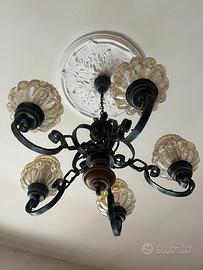 Lampadario classico con 5 luci