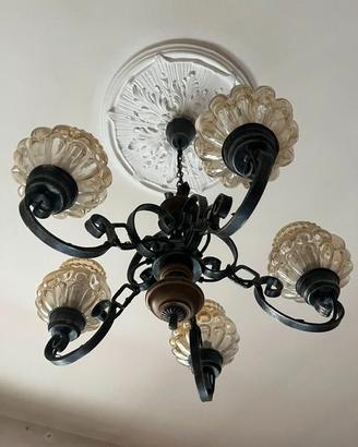 Lampadario classico con 5 luci