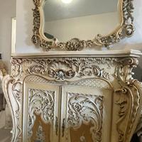 credenza con specchio barocco  veneziano