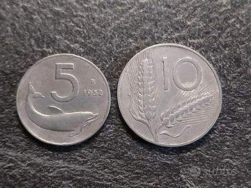 5 Lire e 10 Lire 1952 Italia