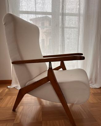 Poltrona reclinabile design anni 40-50