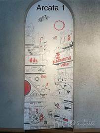 Stampa su tessuto "Skyline '90" — pezzi unici