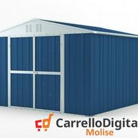 Box struttura lamiera Acciaio 327x307 blu