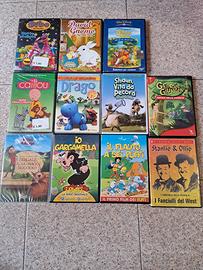 11 dvd Birgale, David gnomo, Puffi, stanlio e olio