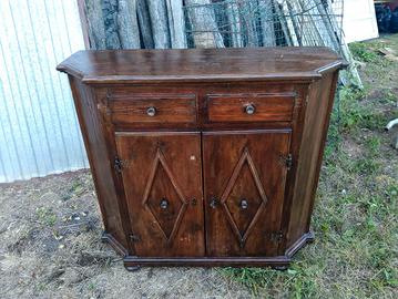 credenza scantonata vecchia antica  carnica 