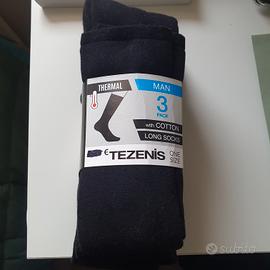 3 calzini termini Tezenis neri in cotone caldo