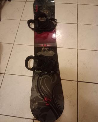 tavola nuova snowboard Morrow Sky 148 con attacchi