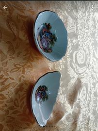 Vintage chic set di 2 mini piattini in ceramica