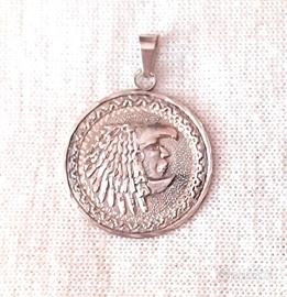Pendente Guerriero Aquila Azteco in Argento