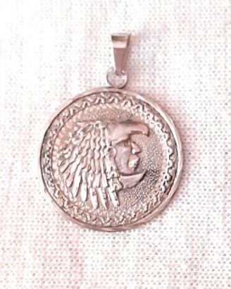 Pendente Guerriero Aquila Azteco in Argento